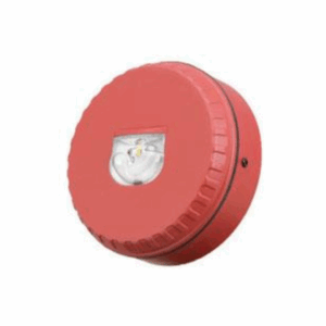 Bosch SOL-LX-W-WF-R-S White-Flash Beacon Wall, Shallow, Red